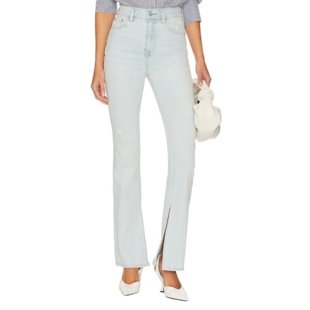 Pistola High Rise Jean Straight leg Side Split Light Blue Women’s 26 - Picture 13 of 13